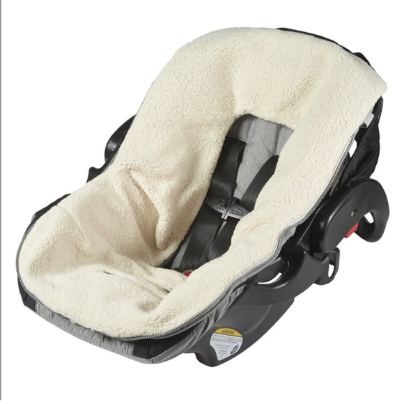 JJ Cole Car Seat Plush Soft Cozy Cover Bundle Me Grey Fleece Zippered - Picture 8 of 9